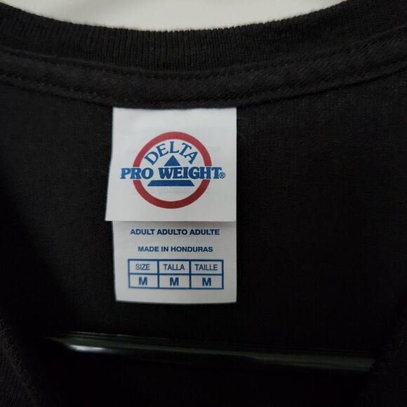 Delta Proweight Black Graphic Mr. Claus T-Shirt Size Medium - Picture 5 of 6